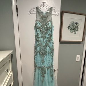 Boubou size small teal elegant dress. Floor length. Never worn